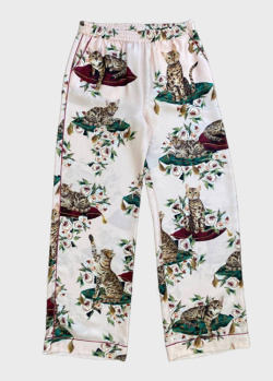 Шелковые брюки для детей Dolce&Gabbana с рисунком, фото